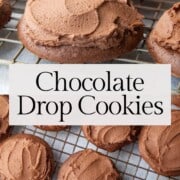 chocolate drop cookies with fudge frosting.