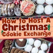 a box of assorted cookies decorated with sprinkles, powdered sugar, and sanding sugar.