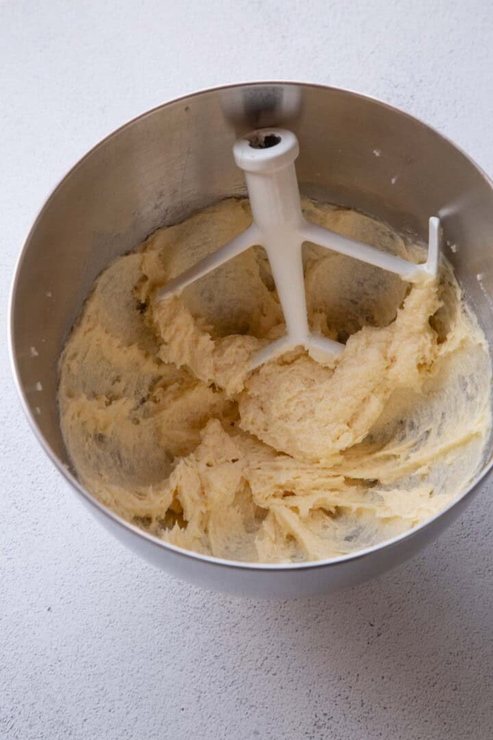 butter and sugar creamed together.