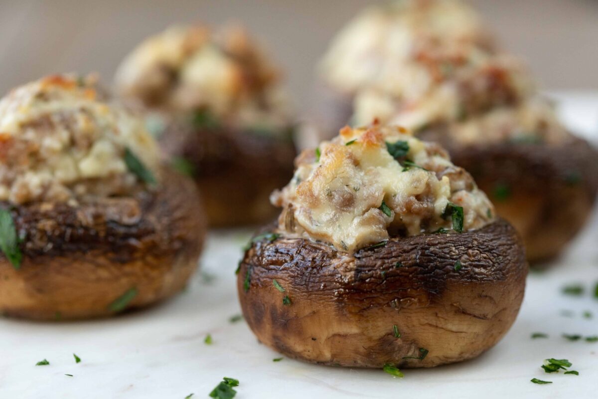 Boursin Stuffed Mushrooms