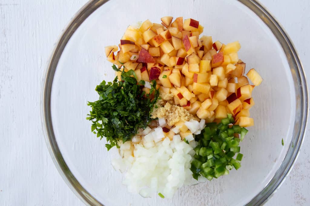 Ingredients for nectarine salsa