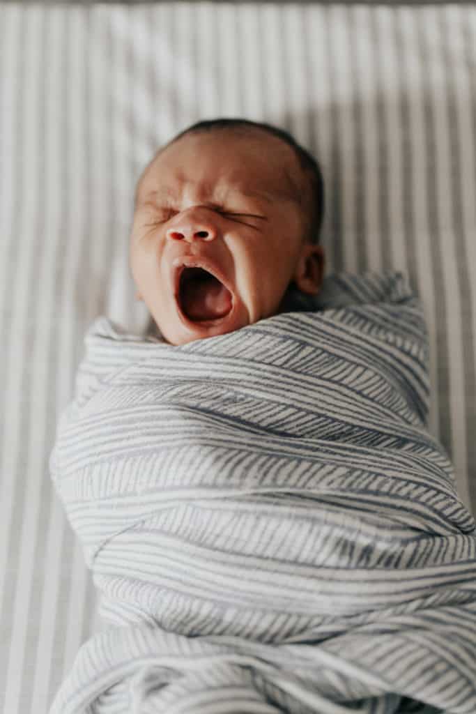 baby yawning