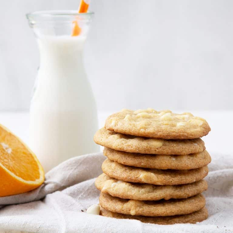 White Chocolate Cookies with Orange Zest