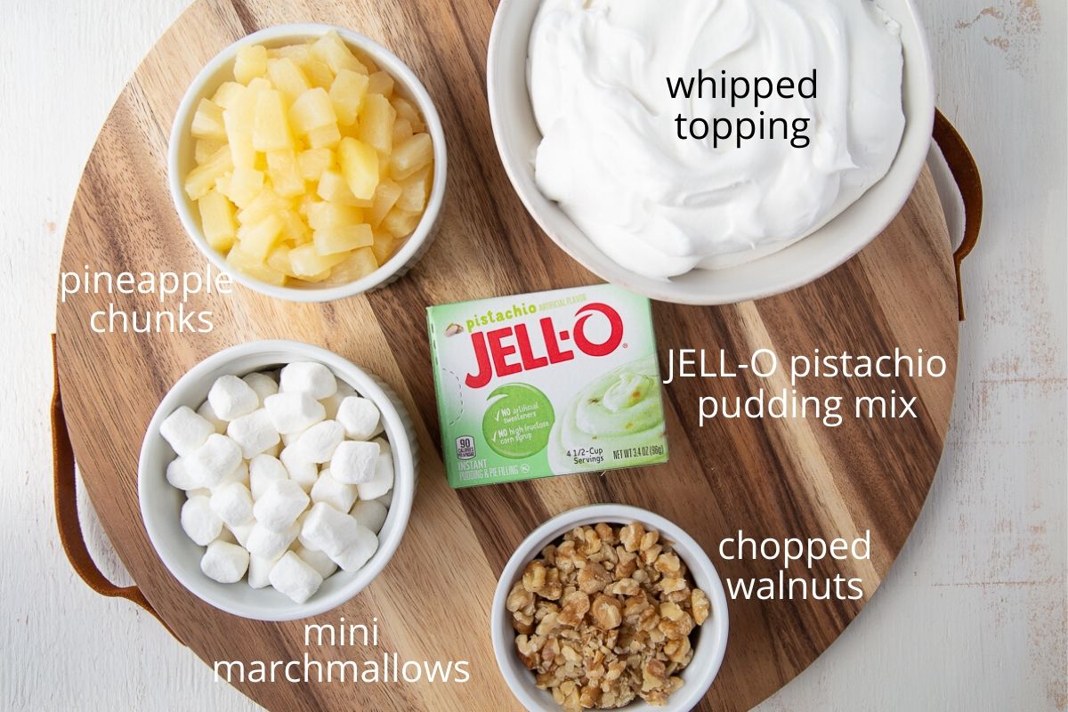ingredients for pistachio salad