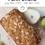 loaf of pear bread on a wooden board