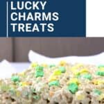 lucky charms treats on parchment paper.
