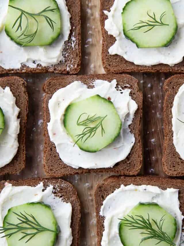 How to Make Mini Cucumber Sandwiches