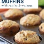 carrot muffins in a muffin tin.