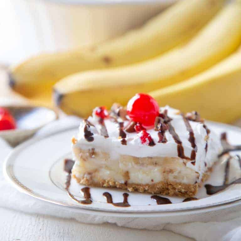 No-Bake Banana Split Cake