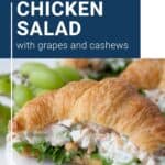 croissant with chicken salad.