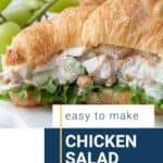 croissant with chicken salad.