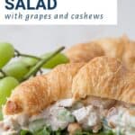 croissant with chicken salad.