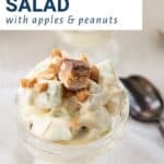 parfait glass with Snickers salad.