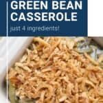 green bean casserole with fried onions