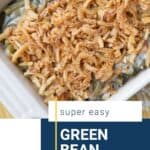 green bean casserole with fried onions