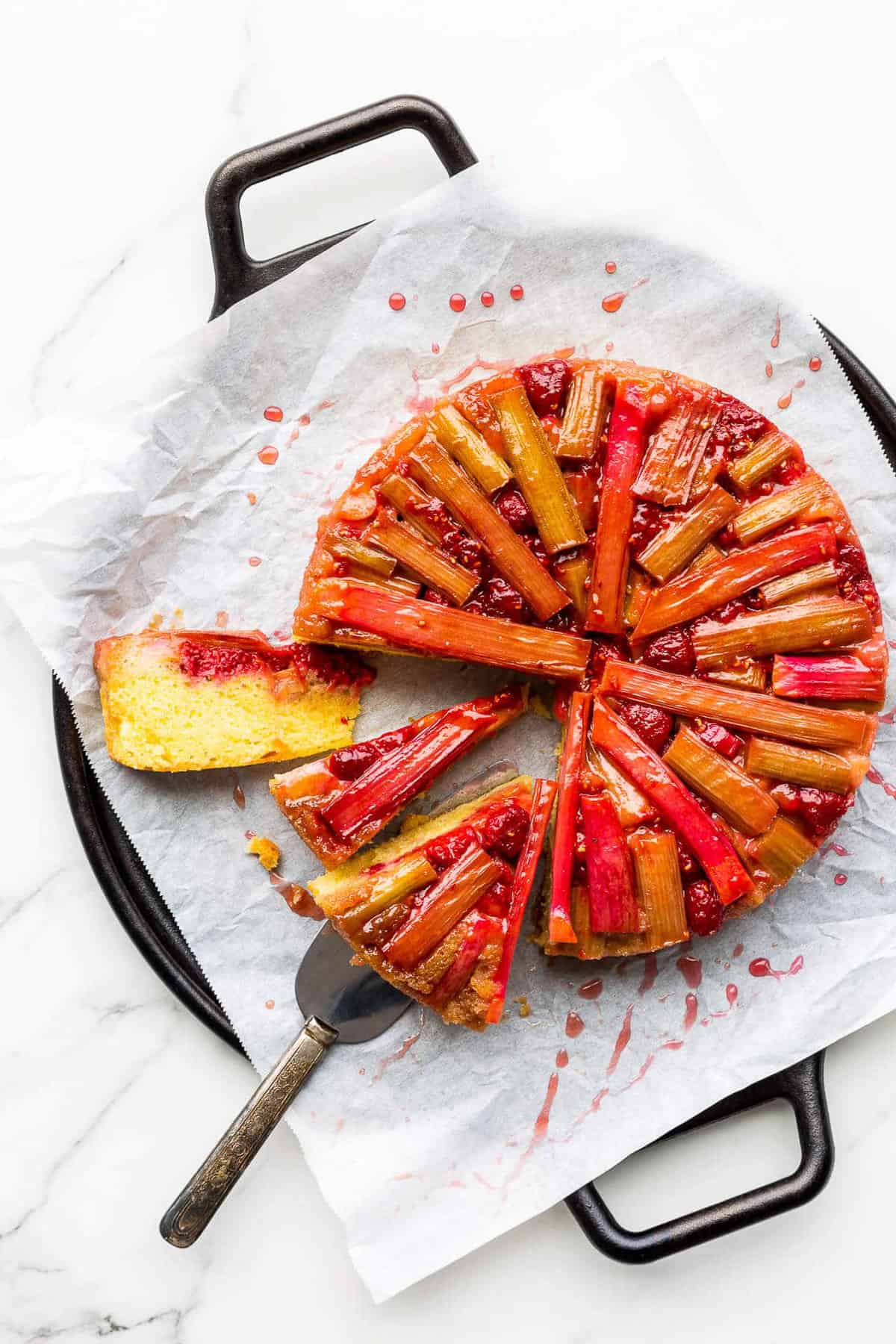 rhubarb upside down cake