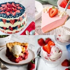 strawberry pies, ice cream, and trifle.