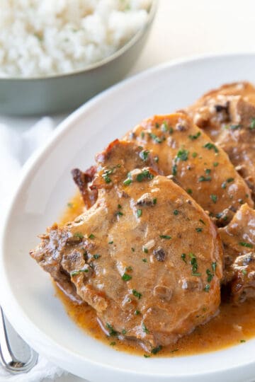 Crockpot Pork Chops with Mushroom Soup - Gift of Hospitality
