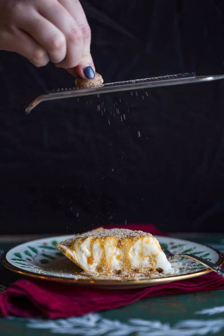 NoBake Boozy Caramel Eggnog Pie Gift of Hospitality