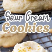 round white cookies topped with vanilla buttercream and tiny edible gold stars.
