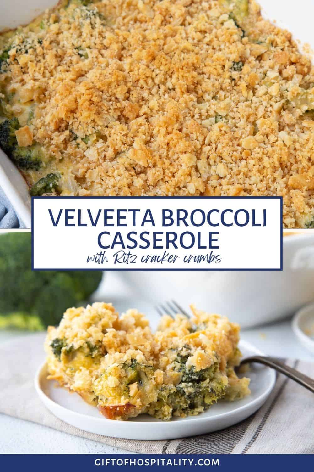 Velveeta Broccoli Casserole with Ritz Crackers Gift of Hospitality