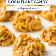 corn flake candy on a white platter.