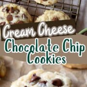 fluffy chocolate chip cookies on a wire rack.