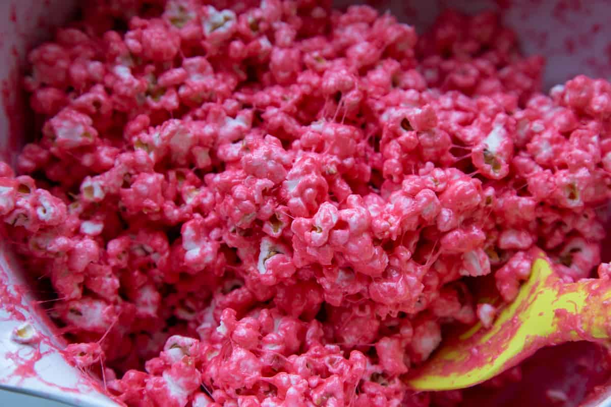 red coated popcorn.