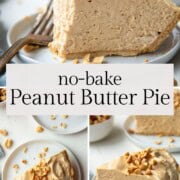 slices of no-bake peanut butter pie.