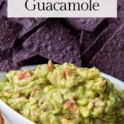 guacamole with rotel tomatoes in it.
