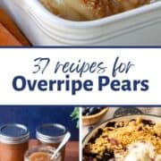pear crisp, pear crumble, and pear butter.