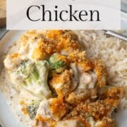 nixon chicken and broccoli with rice.