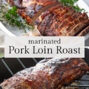 sliced pork loin roast.