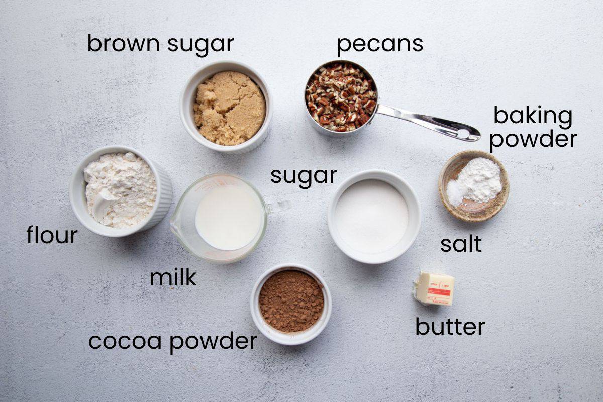 flour, sugar, butter, and other ingredients.