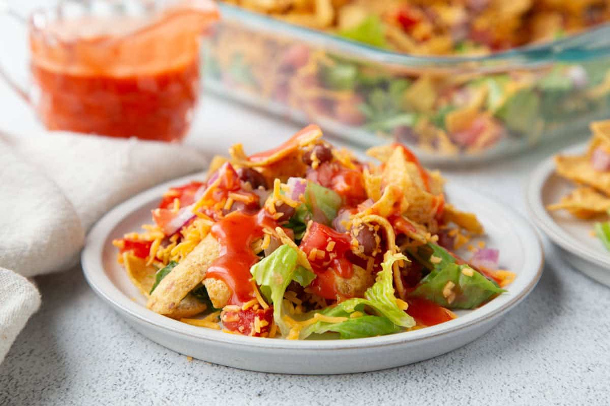 taco salad with catalina dressing.