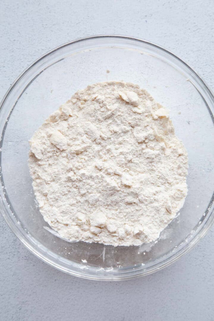 flour mixture in a bowl.