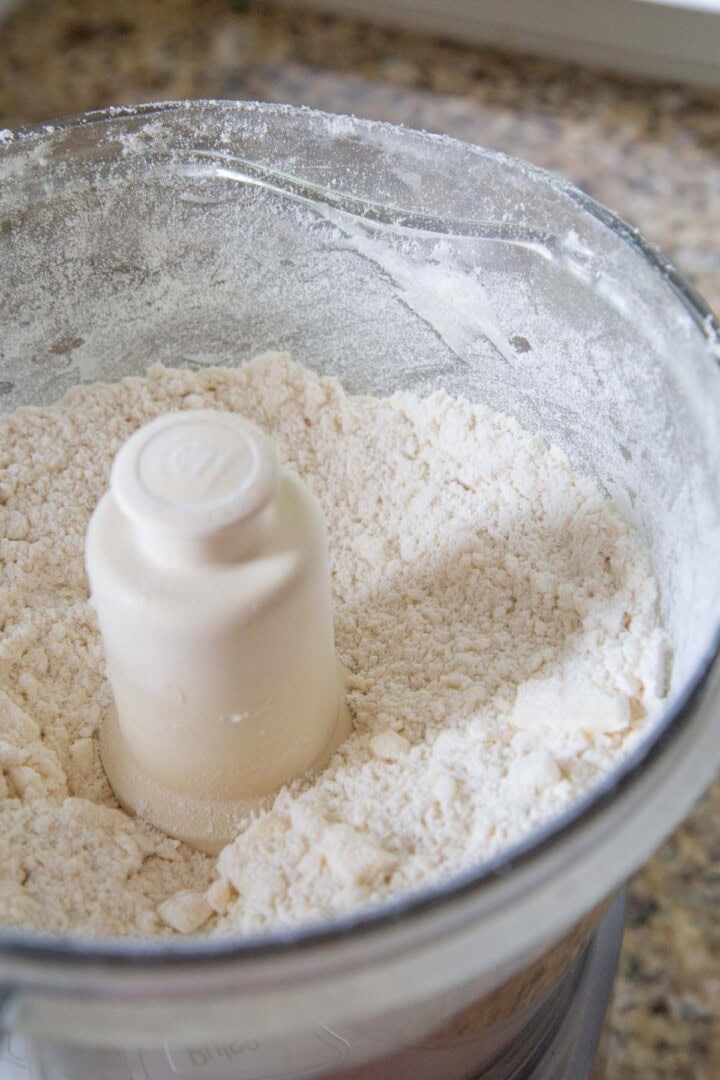 dry ingredients in a food processor.