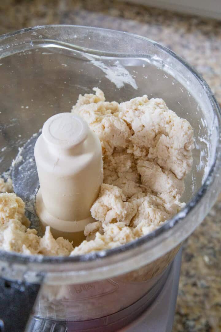 pie dough in a food processor.