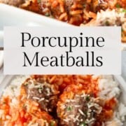 porcupine meatballs in tomato soup.