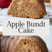 slice of apple bundt cake.