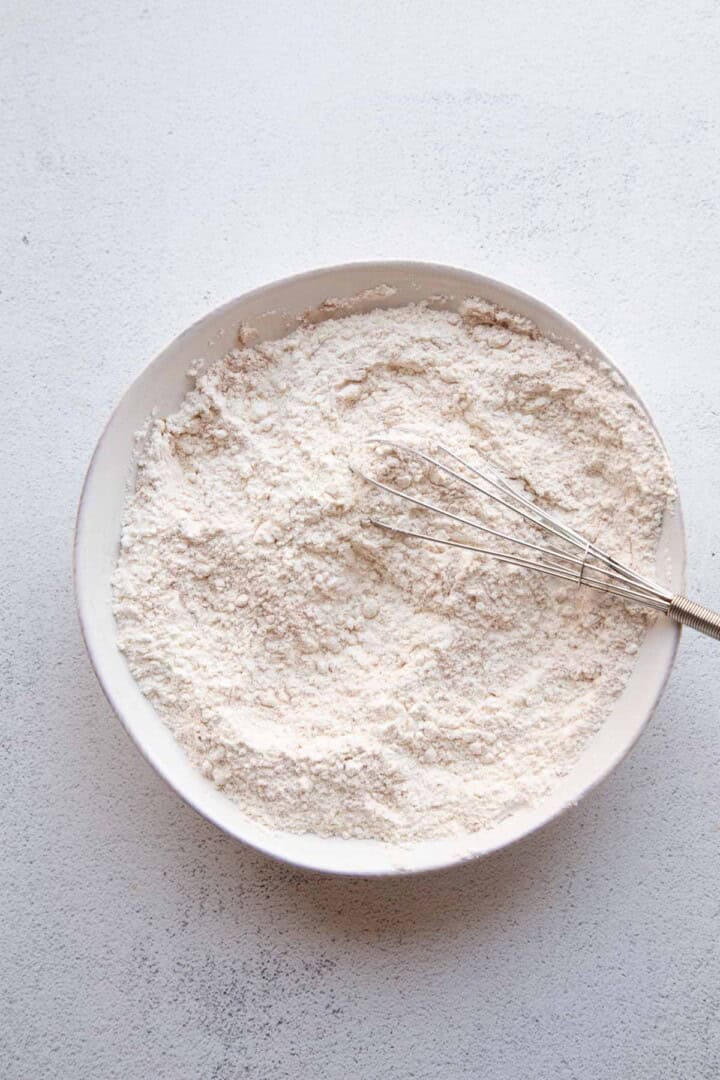 dry ingredients with a whisk.