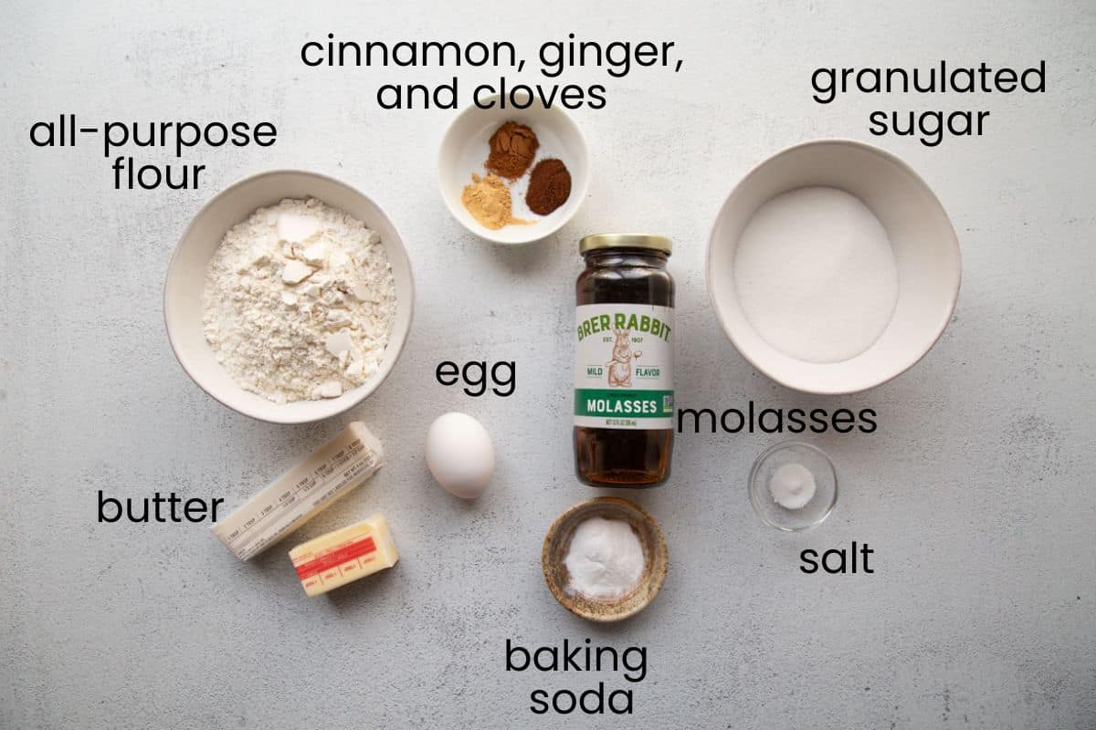 molasses, sugar, flour, and other ingredients.