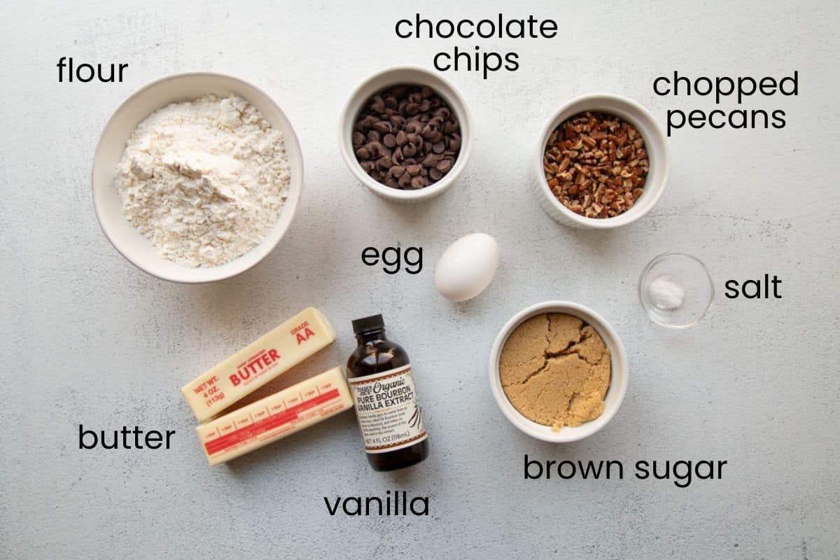 butter, brown sugar, and other ingredients.