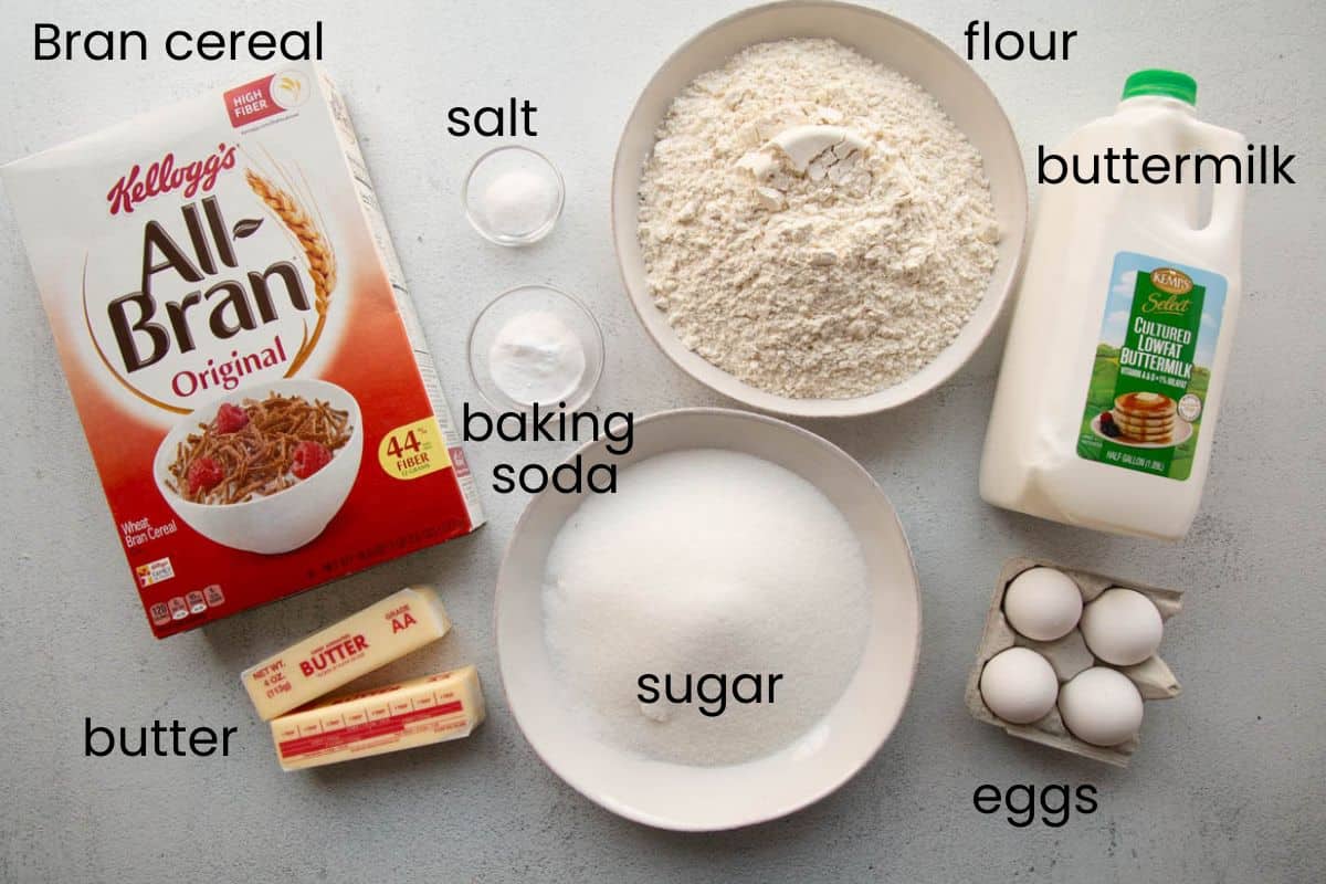 all bran, buttermilk, and other ingredients.