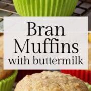 bran muffins in cupcake liners.