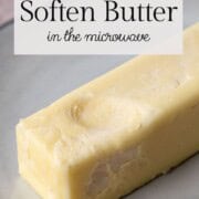 stick of butter with a fingerprint indentation.