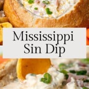 Mississippi state sin dip in a bread bowl.