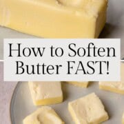 stick of butter with a fingerprint indentation.