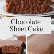 slices of chocolate sheet cake.