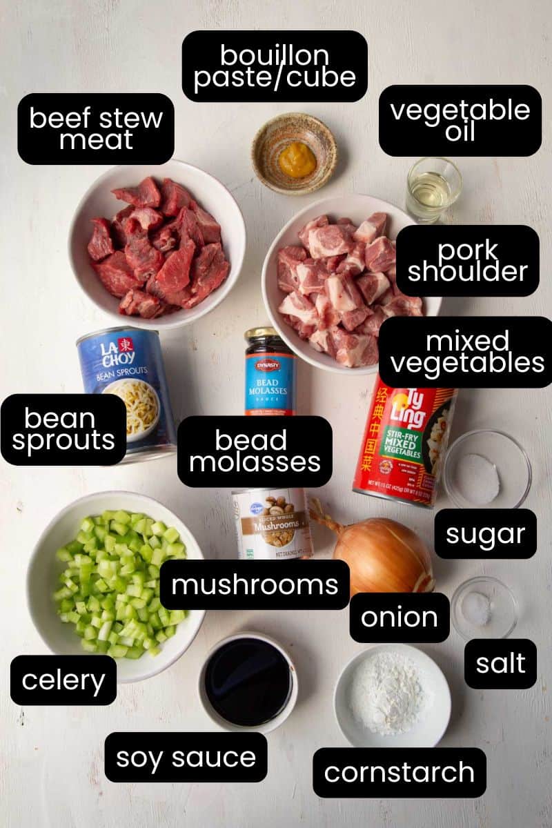 chop suey ingredients.